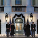 US President Joe Biden, First Lady Jill Biden, US Vice President Kamala Harris and her husband, Doug Emhoff, hold a moment of silence during a candelight ceremony in honor of those who lost their lives to Coronavirus on the South Lawn of the White House in Washington, DC, February 22, 2021.
